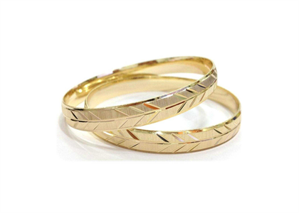 Gold Plated | Diamond Cut Bangles